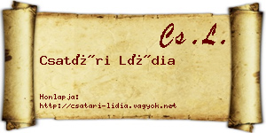 Csatári Lídia névjegykártya